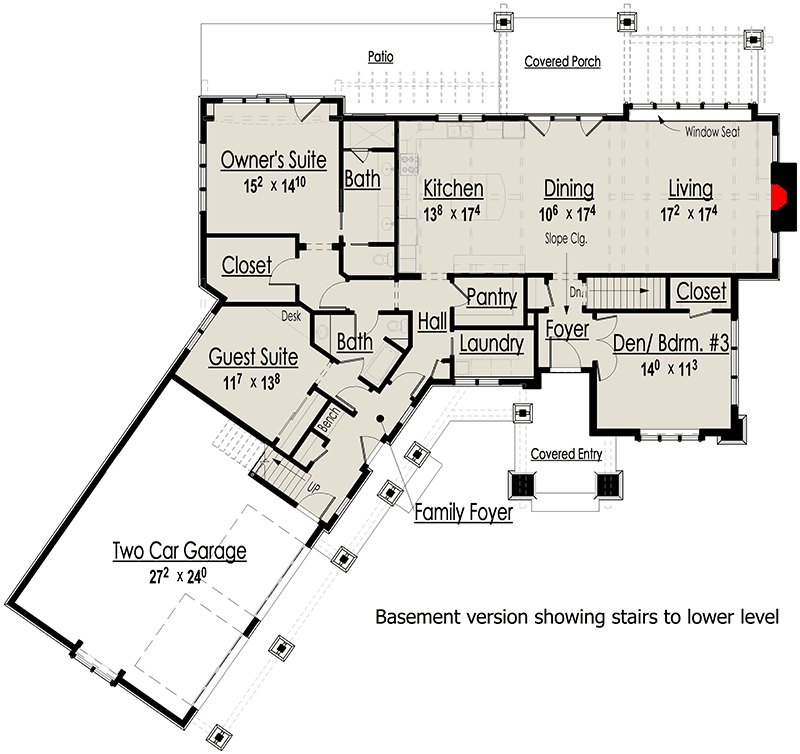 Mountain Escape with Bonus Living Suite - 18248BE floor plan - Main Level (Basement)