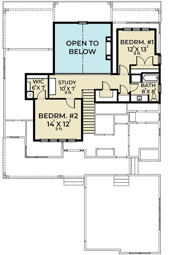 Mountain Craftsman House Plan with Main-floor Master - 280108JWD floor plan - 2nd Floor