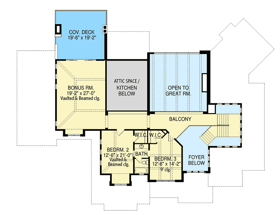 Spacious 4-Bedroom Modern Home Plan with Lower Level Expansion - 290101IY floor plan - 2nd Floor