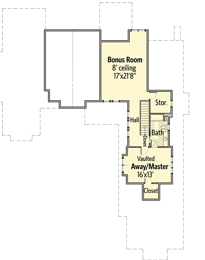 4 Bed Mountain Craftsman Beauty - 54210HU floor plan - 2nd Floor