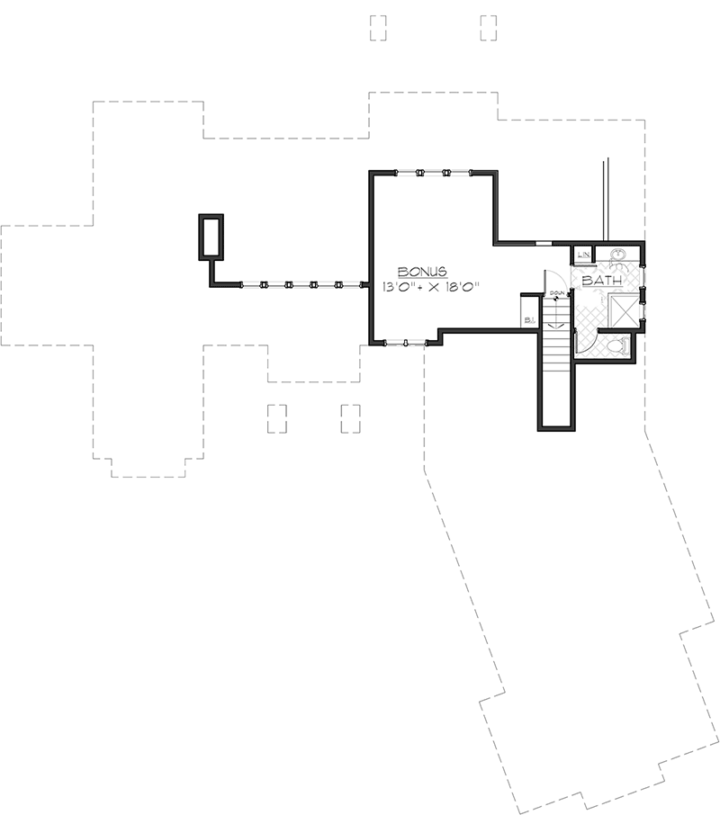 Mountain Living with 3 Vaulted Bedrooms - 54220HU floor plan - 2nd Floor