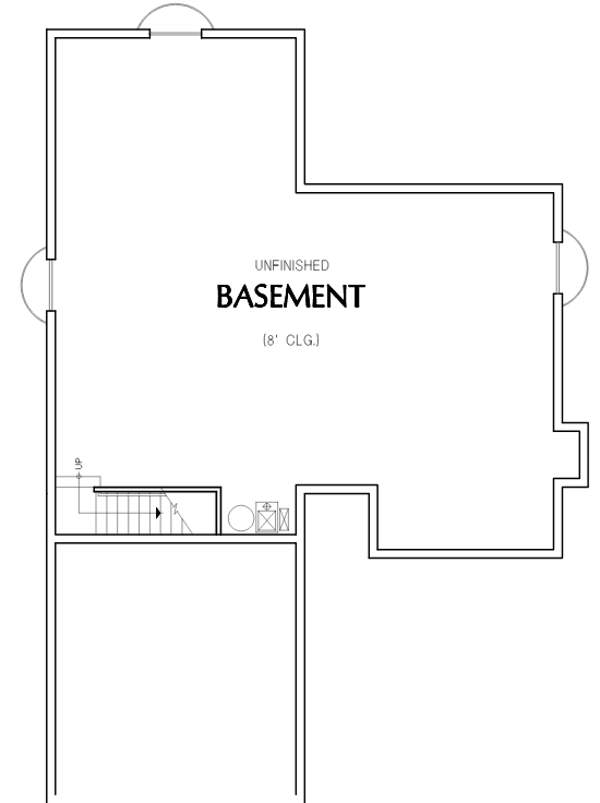 Open Cottage Home Plan - 69013AM floor plan - Basement