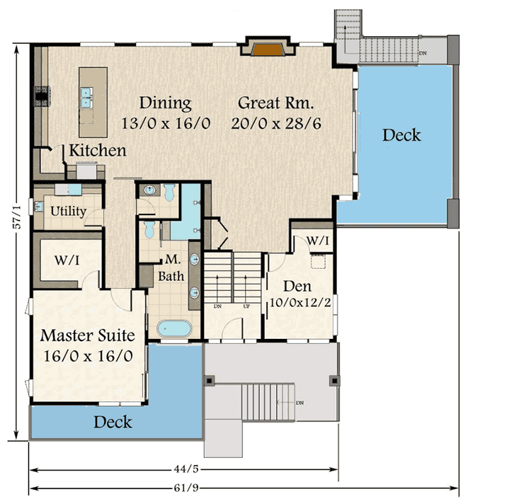 Exclusive Trendsetting Modern House Plan - 85147MS floor plan - Main Level