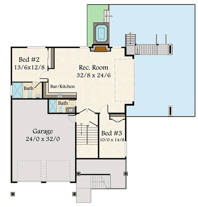 Exclusive Trendsetting Modern House Plan - 85147MS floor plan - Lower Level